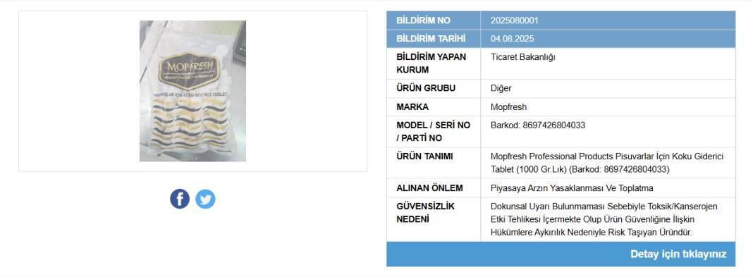 Bakanlık markayı ifşa etti: Koku giderici tablette kanserojen madde bulundu! 3